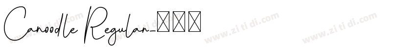 Canoodle Regular字体转换
